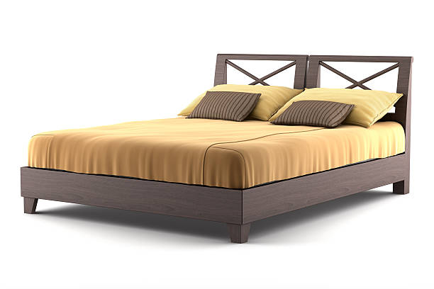 Rustic Cross-Pattern Bed Frame