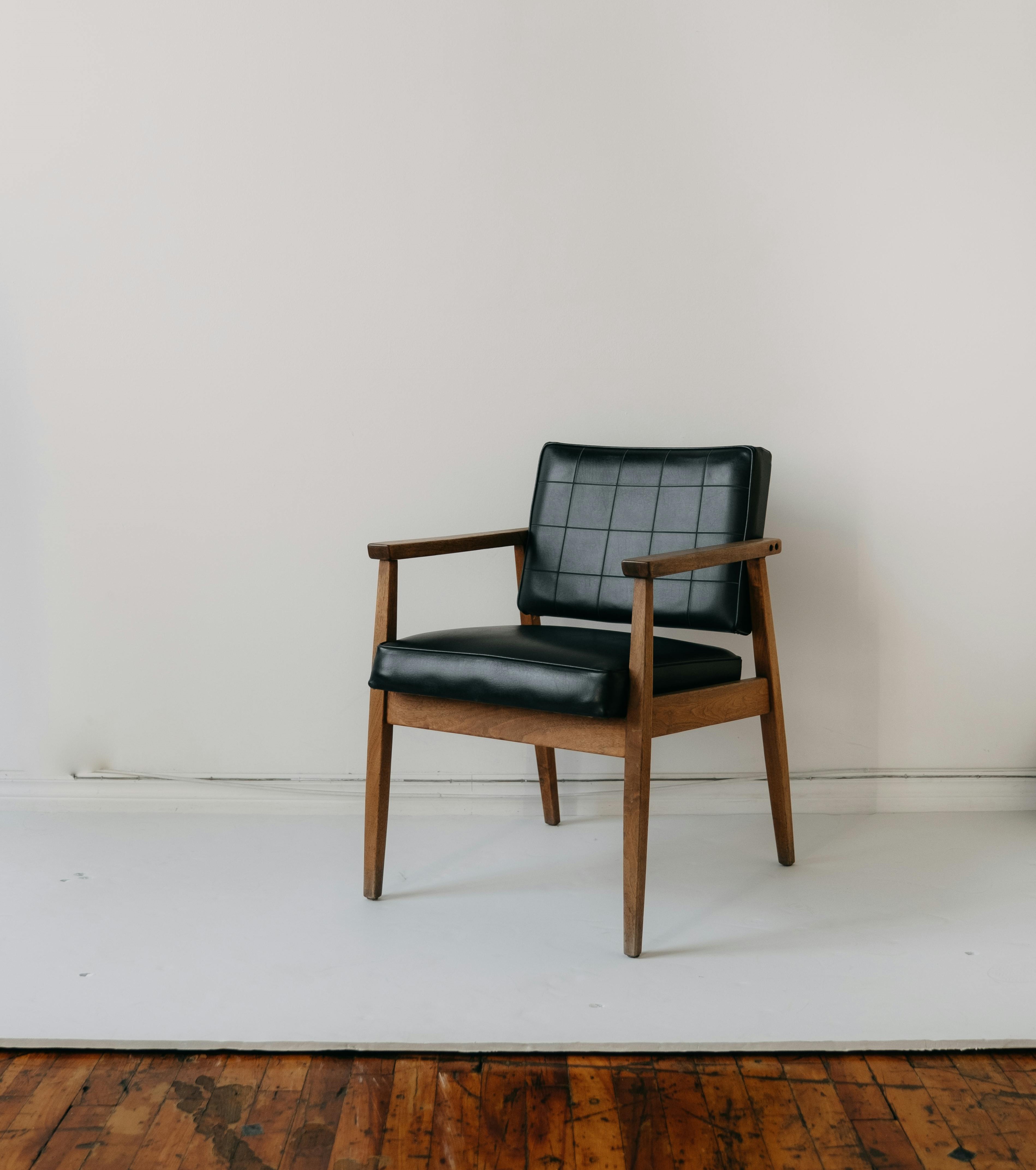 Mid-Century Modern Leather Armchair