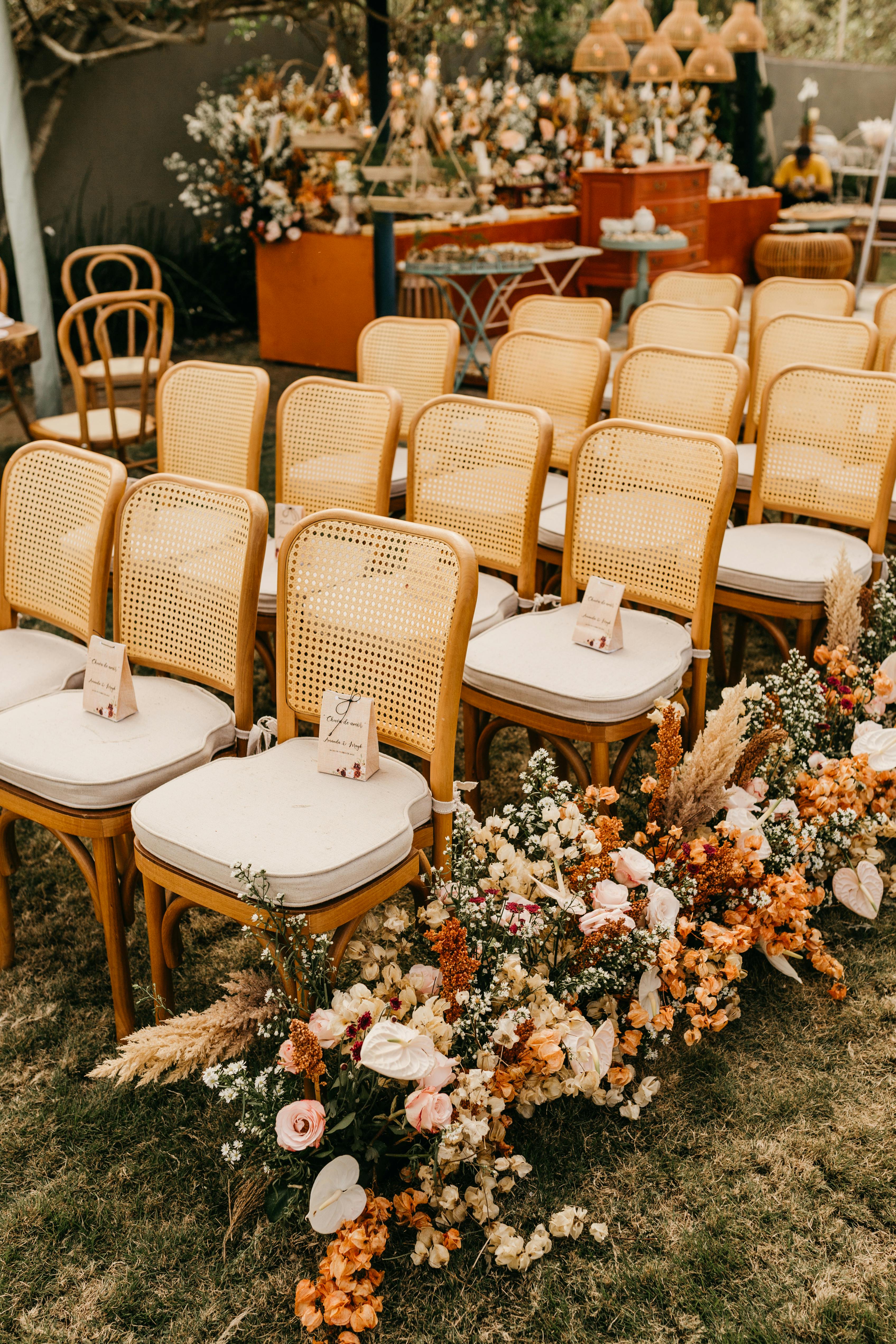 Cane Wedding Ceremony Chairs