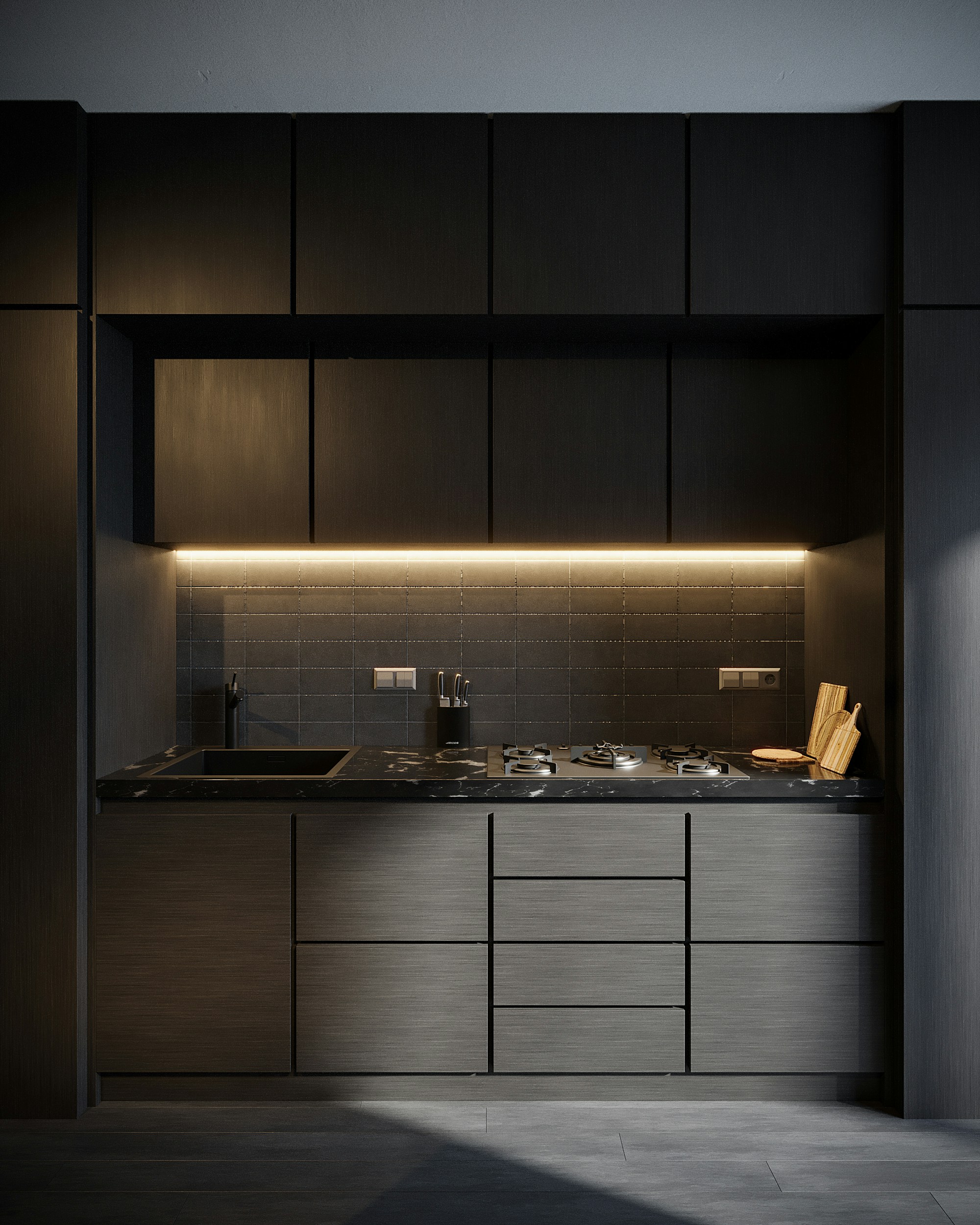 Contemporary Dark Kitchen