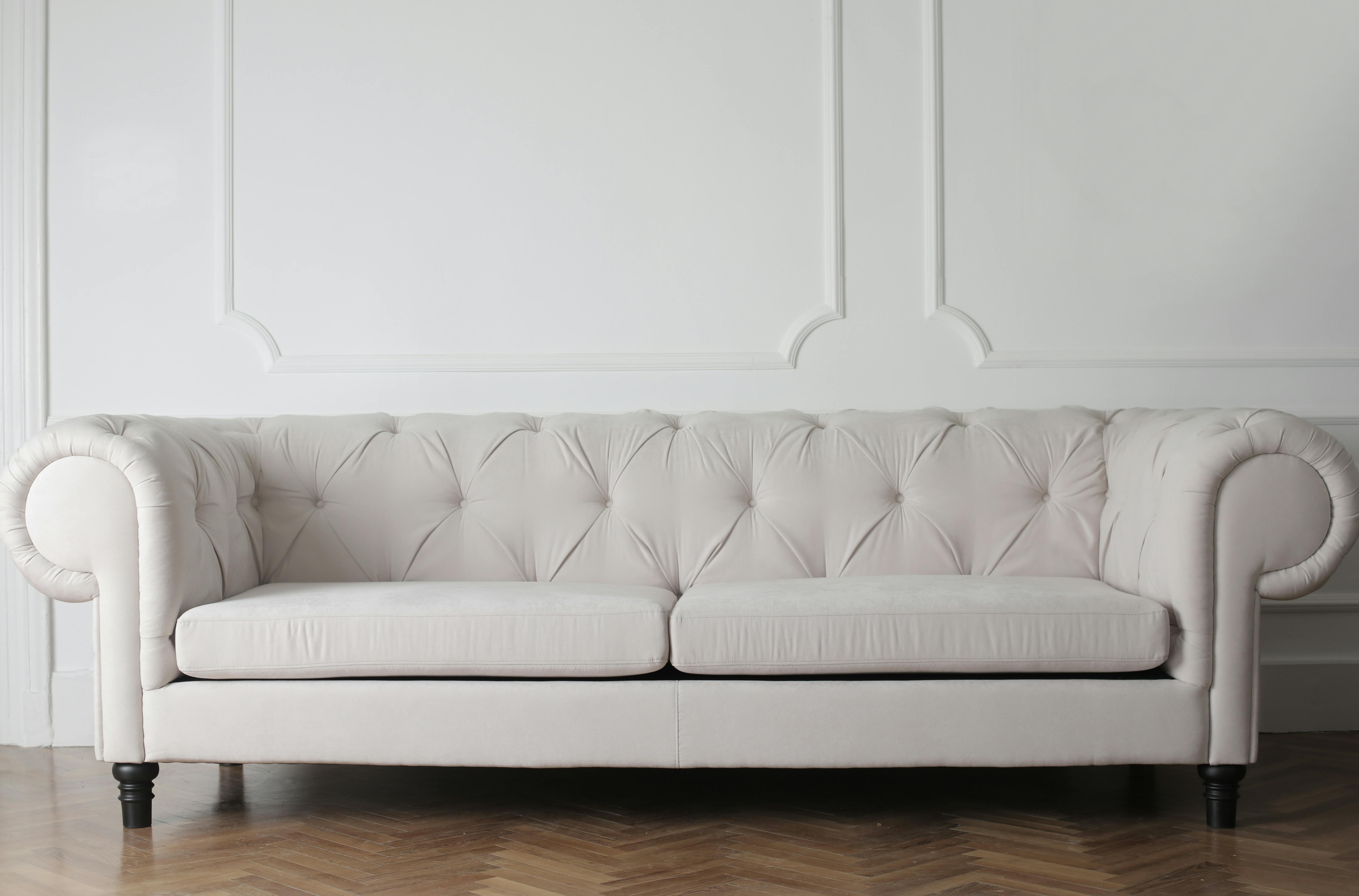 Classic Chesterfield Cream Sofa