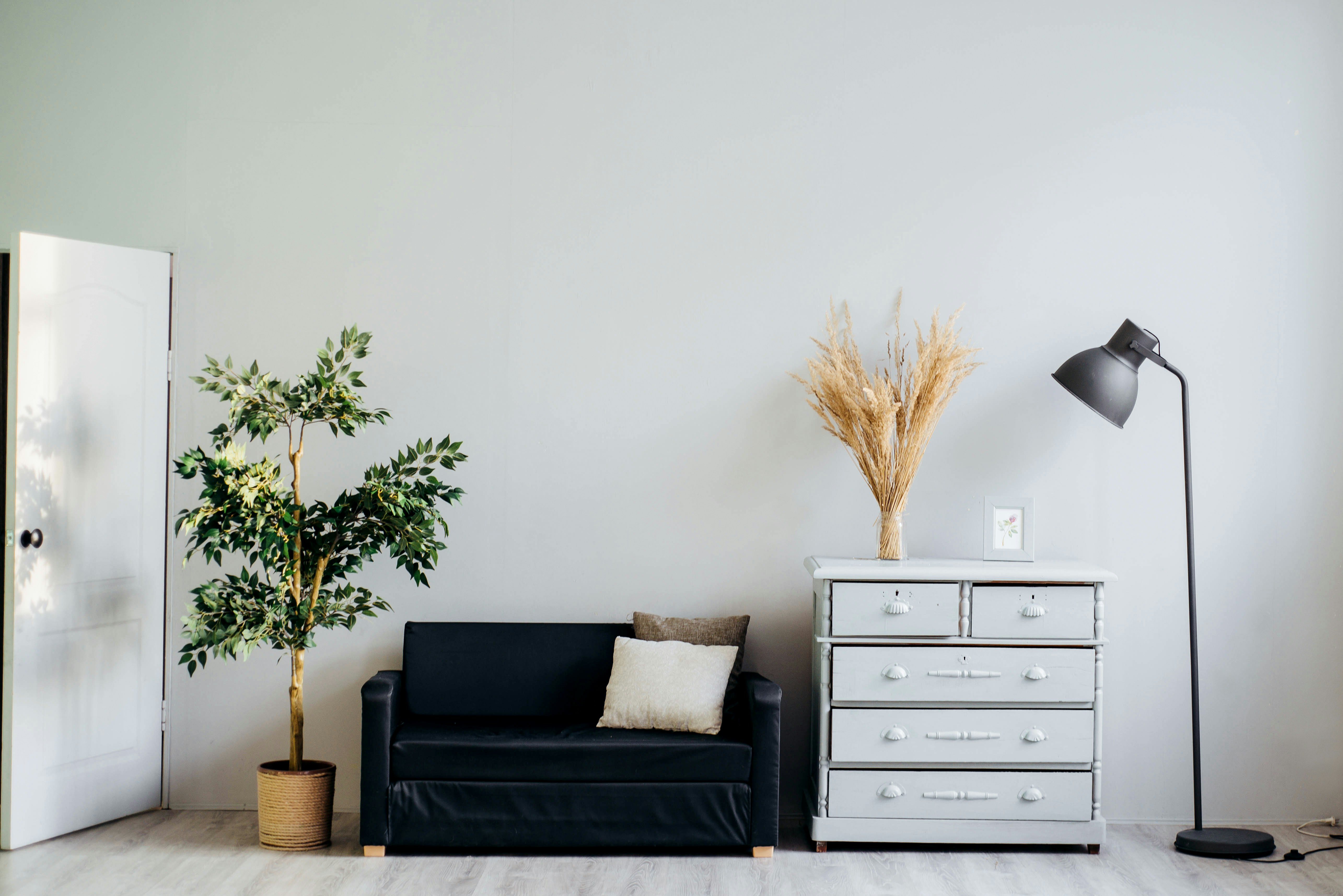 Compact Navy Blue Loveseat