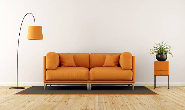 Contemporary Orange Modern Sofa
