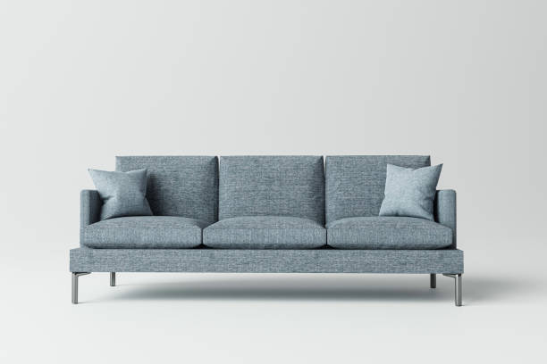 Minimalist Gray Three-Seater Sofa