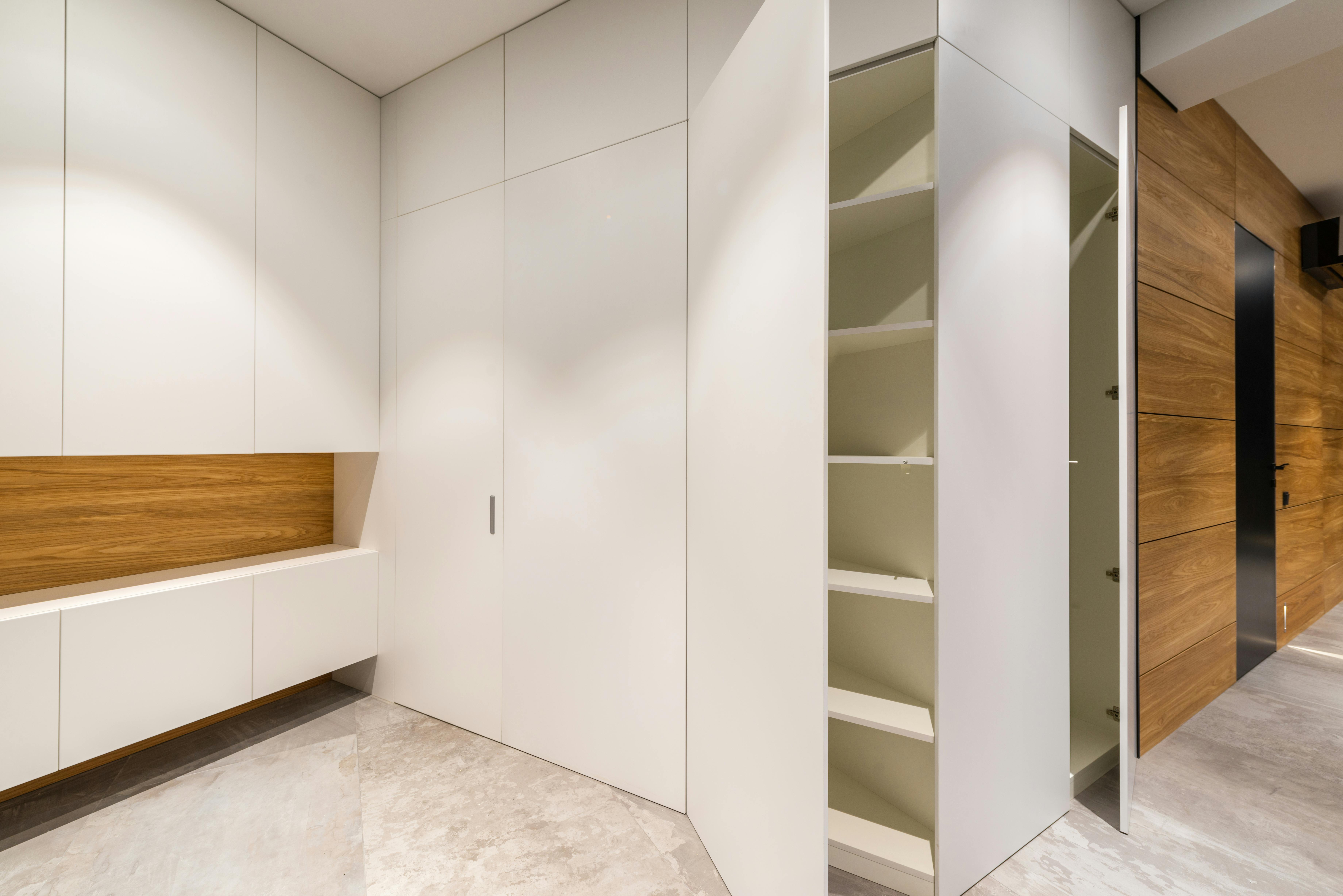 Luxury Walk-in Closet with Bench
